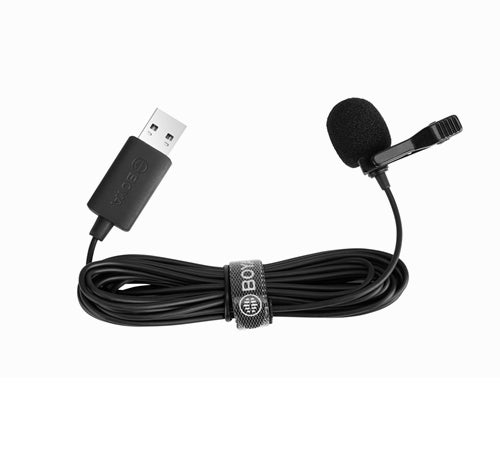 Micrófono Lavalier USB Cable de 4 Metros Boya BY-LM40