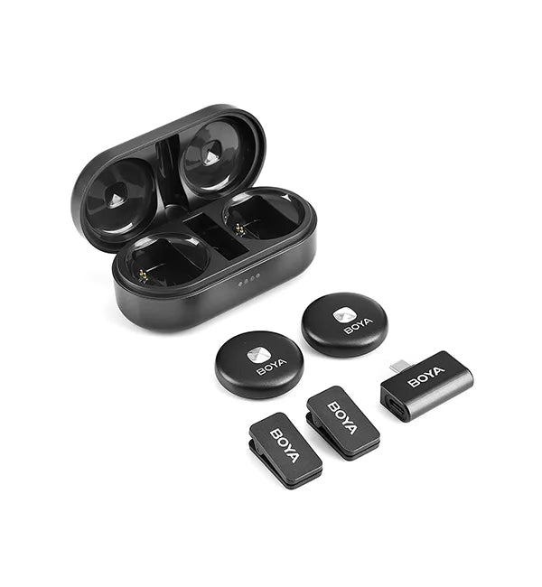Kit de micrófono doble inalámbrico con conector USB-C Boya Omic-U