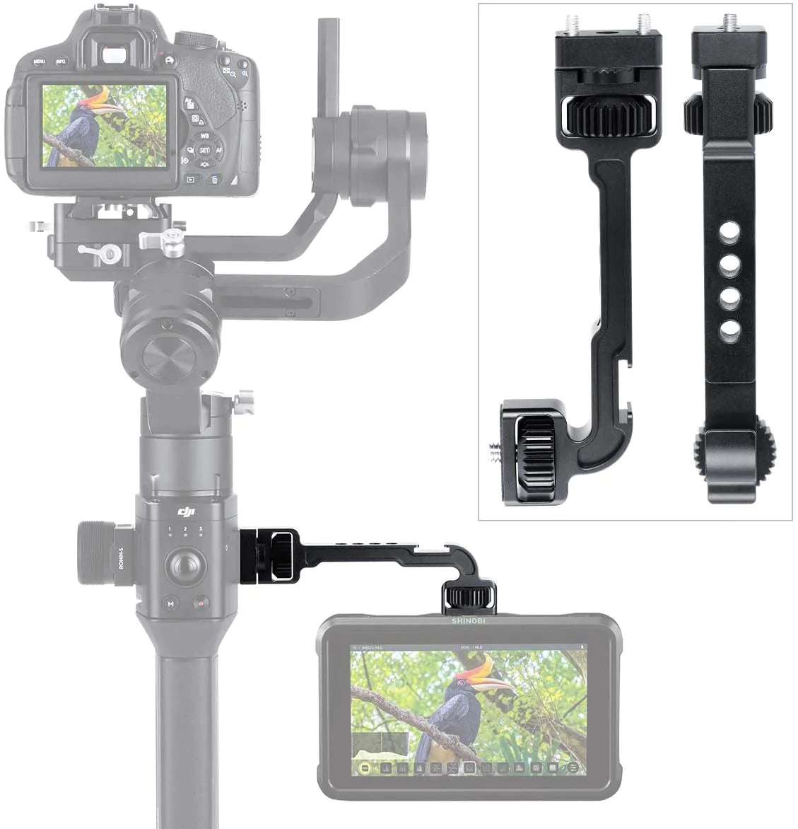 Barra de Extensión Para Dji Ronin S Permite Montar Luces, monitores y Micrófonos Uurig DH11