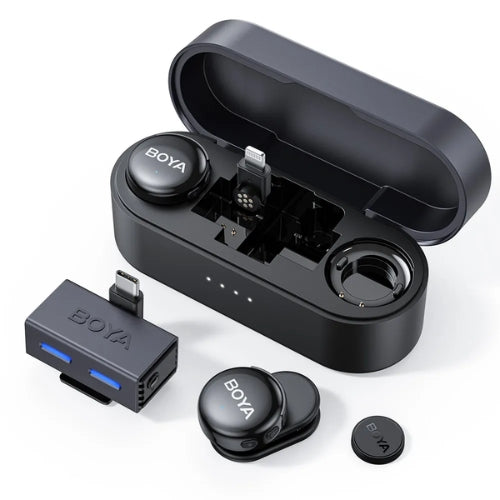 Micrófono BOYA BOYALINK 3‑01 – Reducción de Ruido por IA (–40 dB), USB‑C/Lightning/TRS