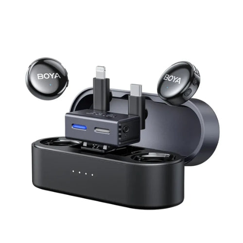 Micrófono BOYA BOYALINK 3‑01 – Reducción de Ruido por IA (–40 dB), USB‑C/Lightning/TRS