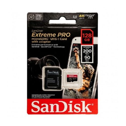 Tarjeta de Memoria MicroSD con Adaptador 128GB 200MB/90MB 667X SanDisk Extreme Pro