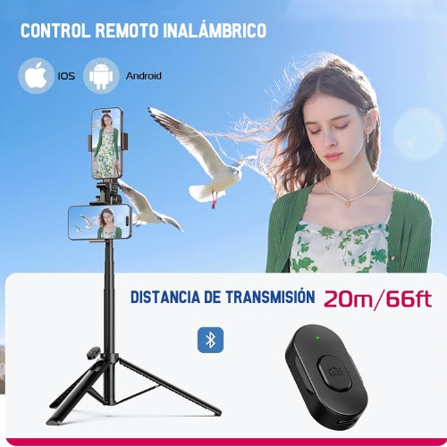 Kit Starter para Creadores | Trípode, Micrófono y Luz RGB (USB-C)