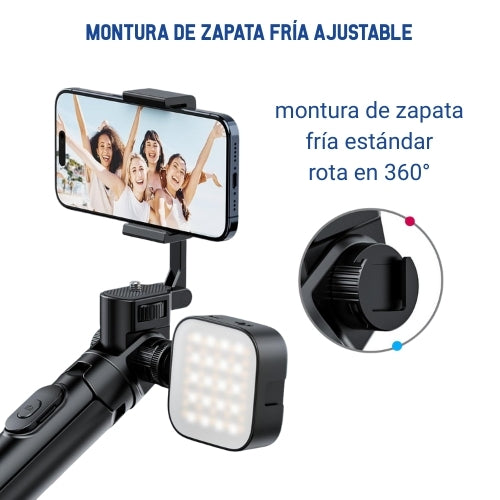 Kit Starter para Creadores | Trípode, Micrófono y Luz RGB (USB-C)