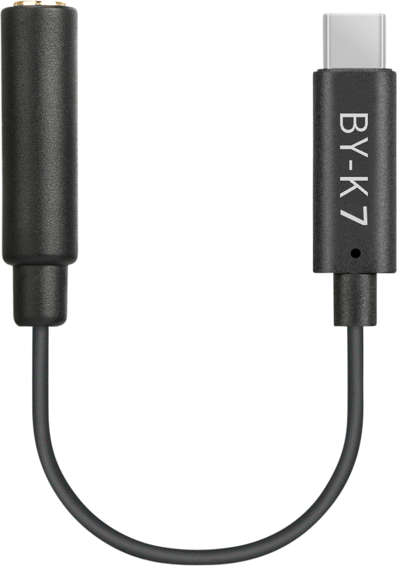 Mini Cable Adaptador Para DJI OSMO Action 3.5mm TRS Hembra a USB-C Macho Boya BY-K7