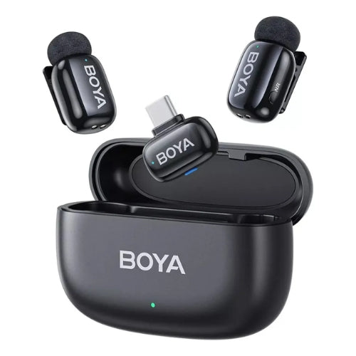 BOYA Mini 2 Personas - Micrófono Inalámbrico con Conector USB-C para Móviles y Tablets