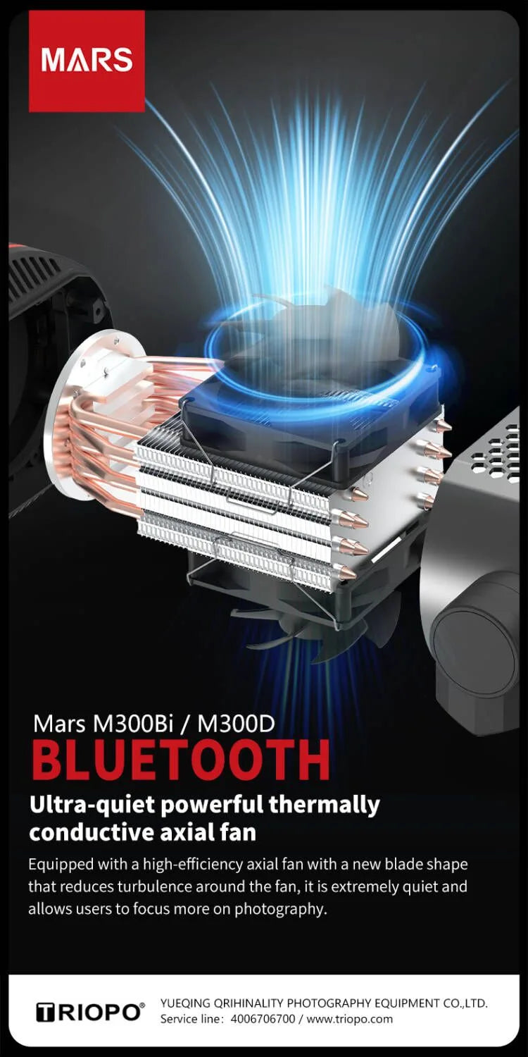 El cañón LED de 300W de Triopo es una fuente de iluminación potente y versátil diseñada para aplicaciones de fotografía y video. Temperatura ajustable, control remoto, bluetooth y un funcionamiento totalmente silencioso.