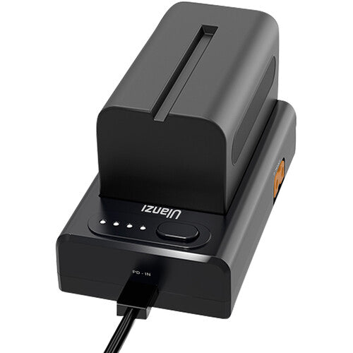 Cargador de baterías multifuncional NPF Ulanzi NP-F01, para una carga rápida de las baterías de la serie Sony NP-F: F550, F570 y F970. Perfecto para fotógrafos y camarógrafos en movimiento.