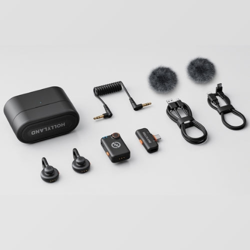 LARK M2S COMBO Hollyland - Sistema de Micrófonos Inalámbricos Ultraligeros de Compatibilidad Universal