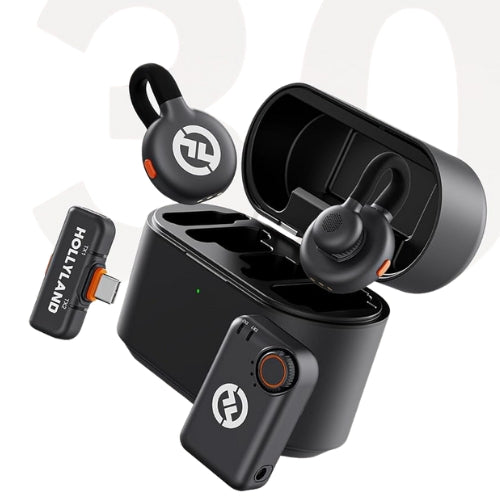 LARK M2S COMBO Hollyland - Sistema de Micrófonos Inalámbricos Ultraligeros de Compatibilidad Universal