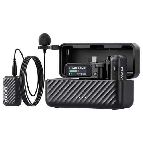 Micrófono BOYAMIC 2 – IA –40 dB, Grabación 32-bit Float, Estuche 54 h, 8 GB Interno