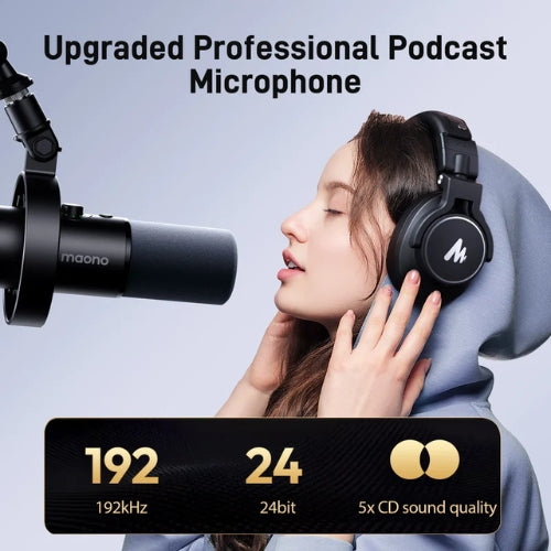 Micrófono Dinámico Cardioide USB-C para Podcasting y Streaming Maono PD300X