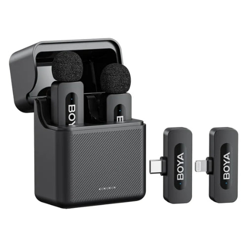 Micrófono Inalámbrico BOYA BY-V3 Combo – 2 Conectores (Lightning + USB-C)
