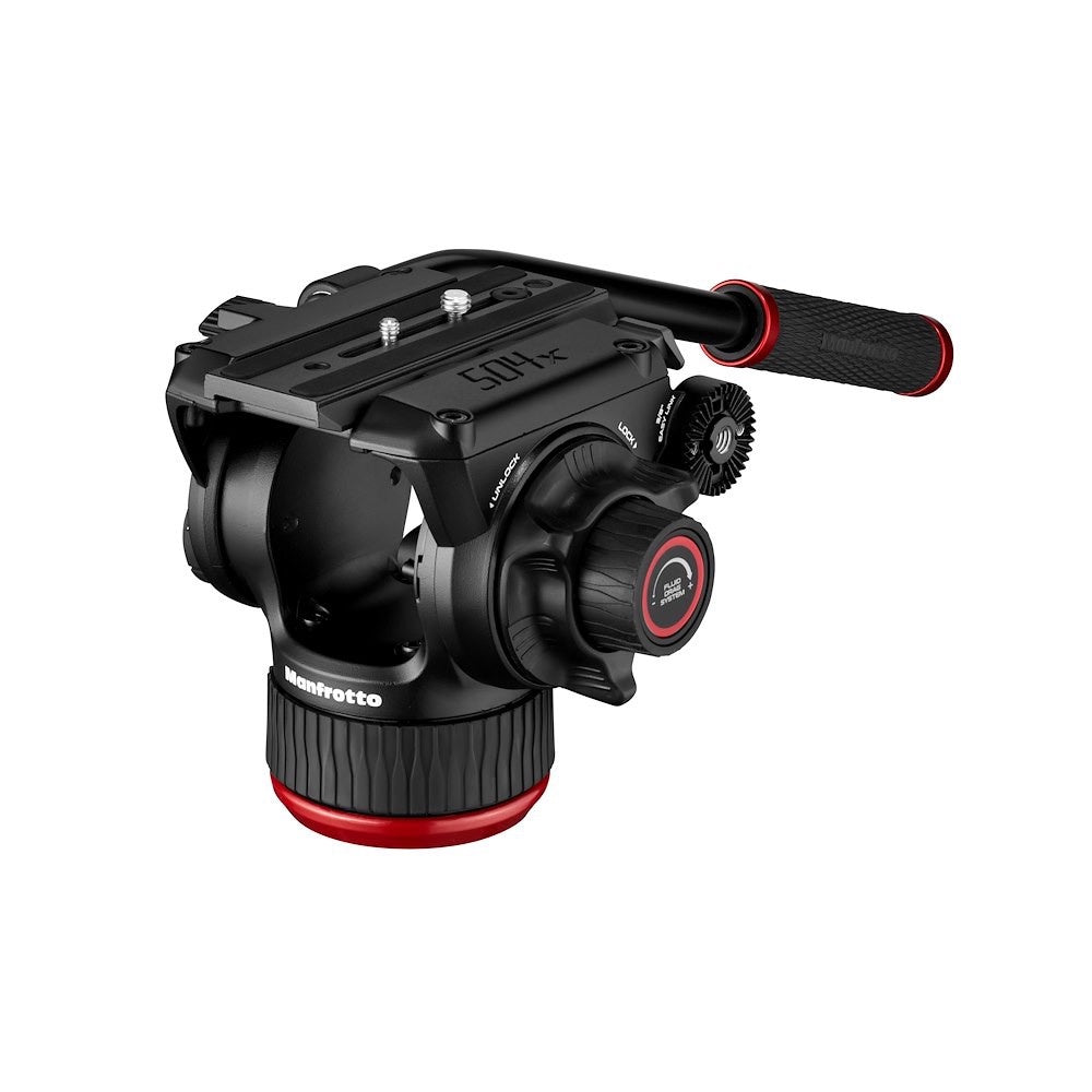 Rótula de video fluida 504X con base plana Manfrotto