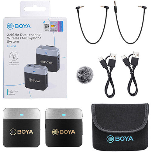Sistema de Micrófono Inalámbrico para 1 persona (2,4 GHz) Boya BY-M1V1