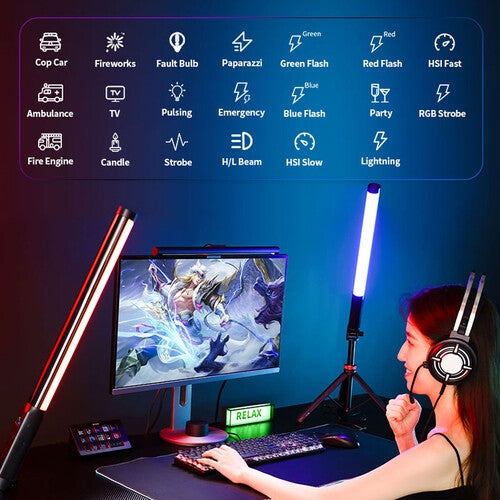 Barra de Luz LED RGB Ulanzi VL119 50cm – Portátil, Recargable y con 20 Efectos de Escena