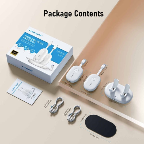 Lemorele G500 Kit HDMI Inalámbrico – Transmisión Full HD 1080p a 50 m sin cables