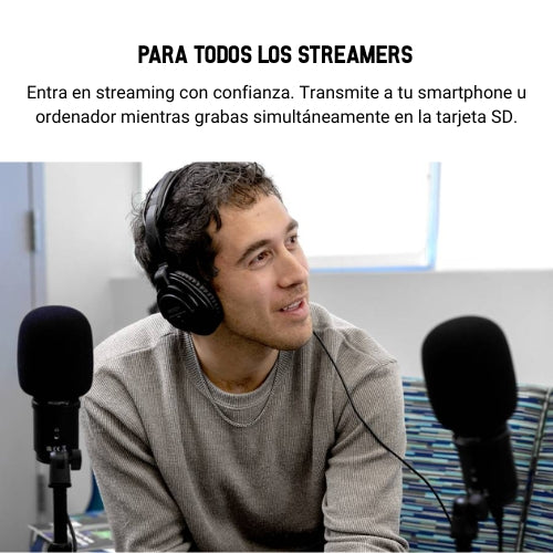 Zoom PodTrak P2 – Grabadora de Podcast Portátil con Doble Entrada USB y Reducción de Ruido Inteligente