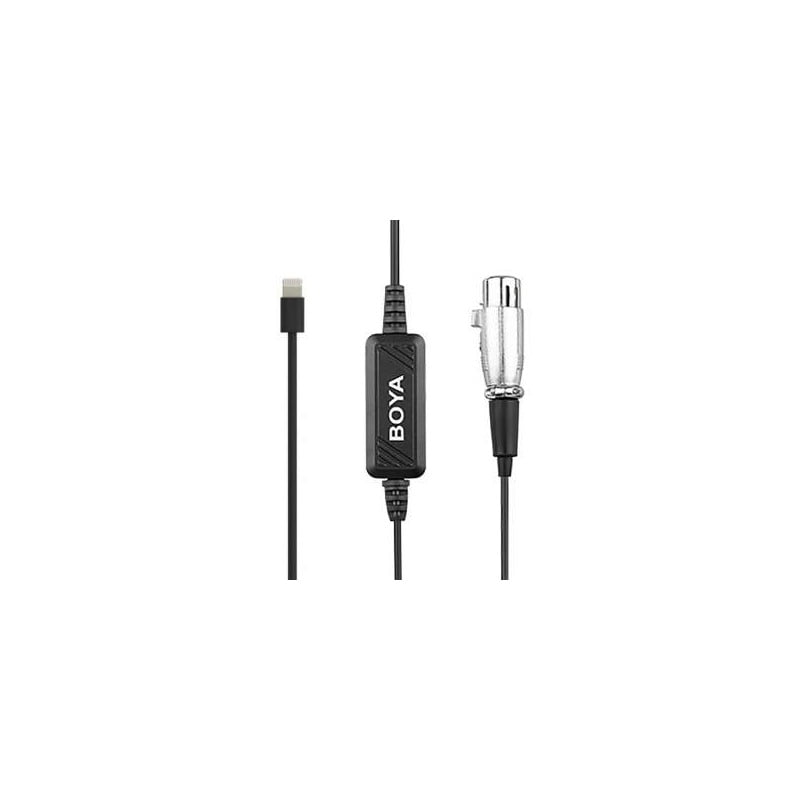 Cable con preamplificador Lightning - XLR Hembra Boya BY-BCA7