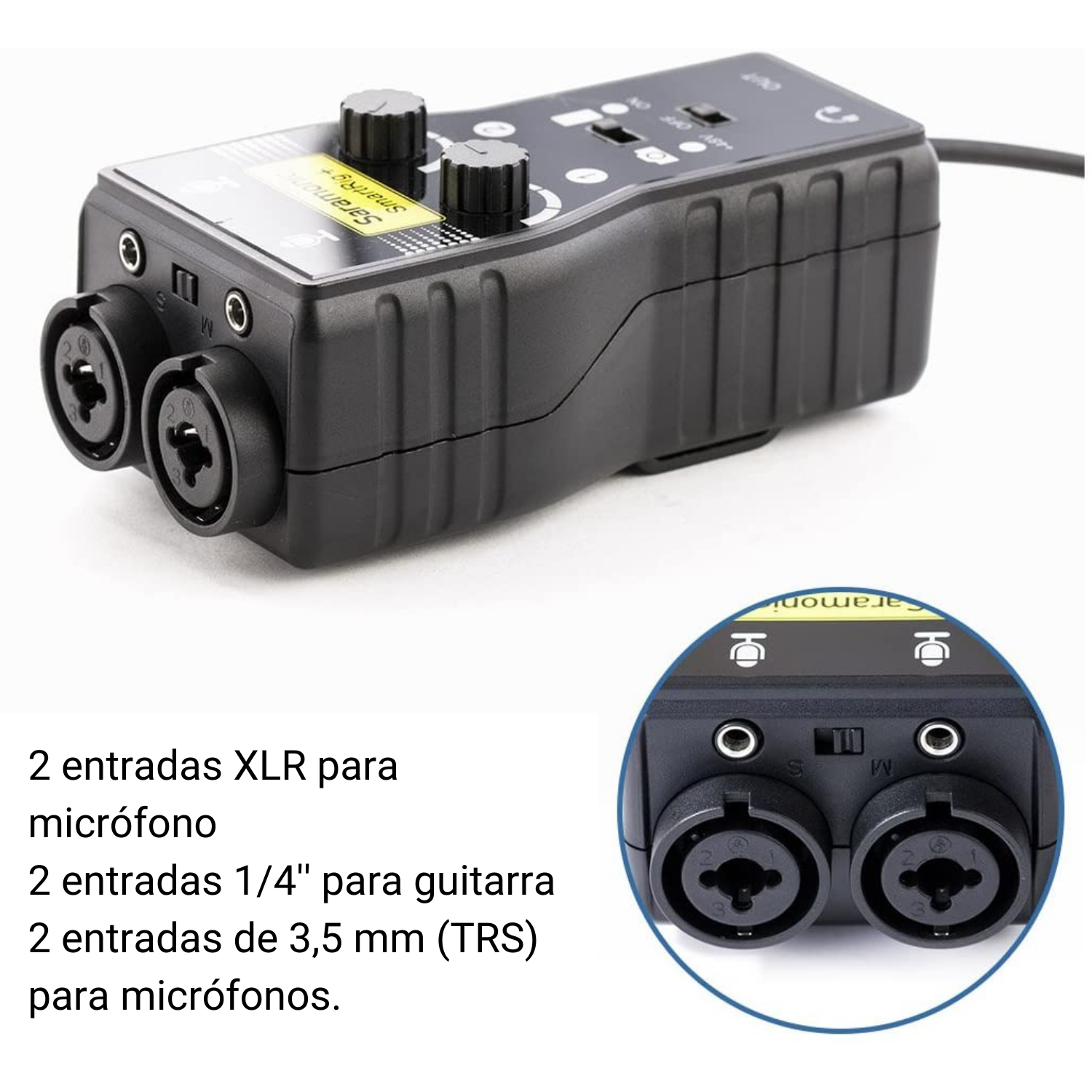 Mixer de Audio de 2 Canales XLR SmartRig +