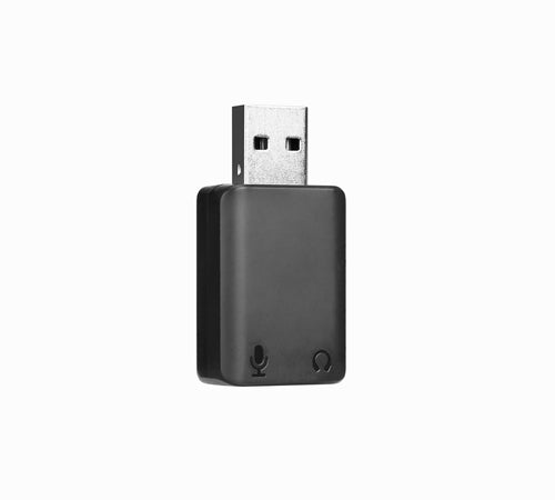 Adaptador de Sonido USB a Salidas para Audífono y Micrófono BY-EA2