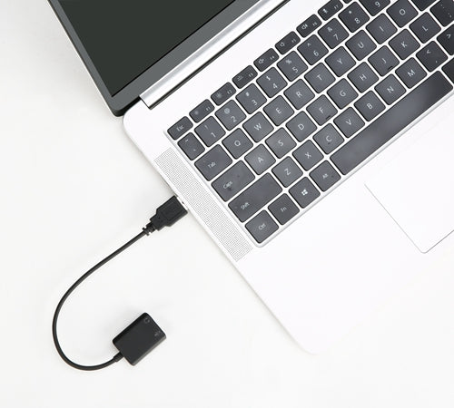 Adaptador de Sonido USB a Salidas para Audífono y Micrófono BY-EA2L