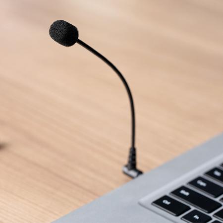 Mini Microfono Boya BY-UM4 Tipo Cuello de Ganso Para Telefonos y Computadores