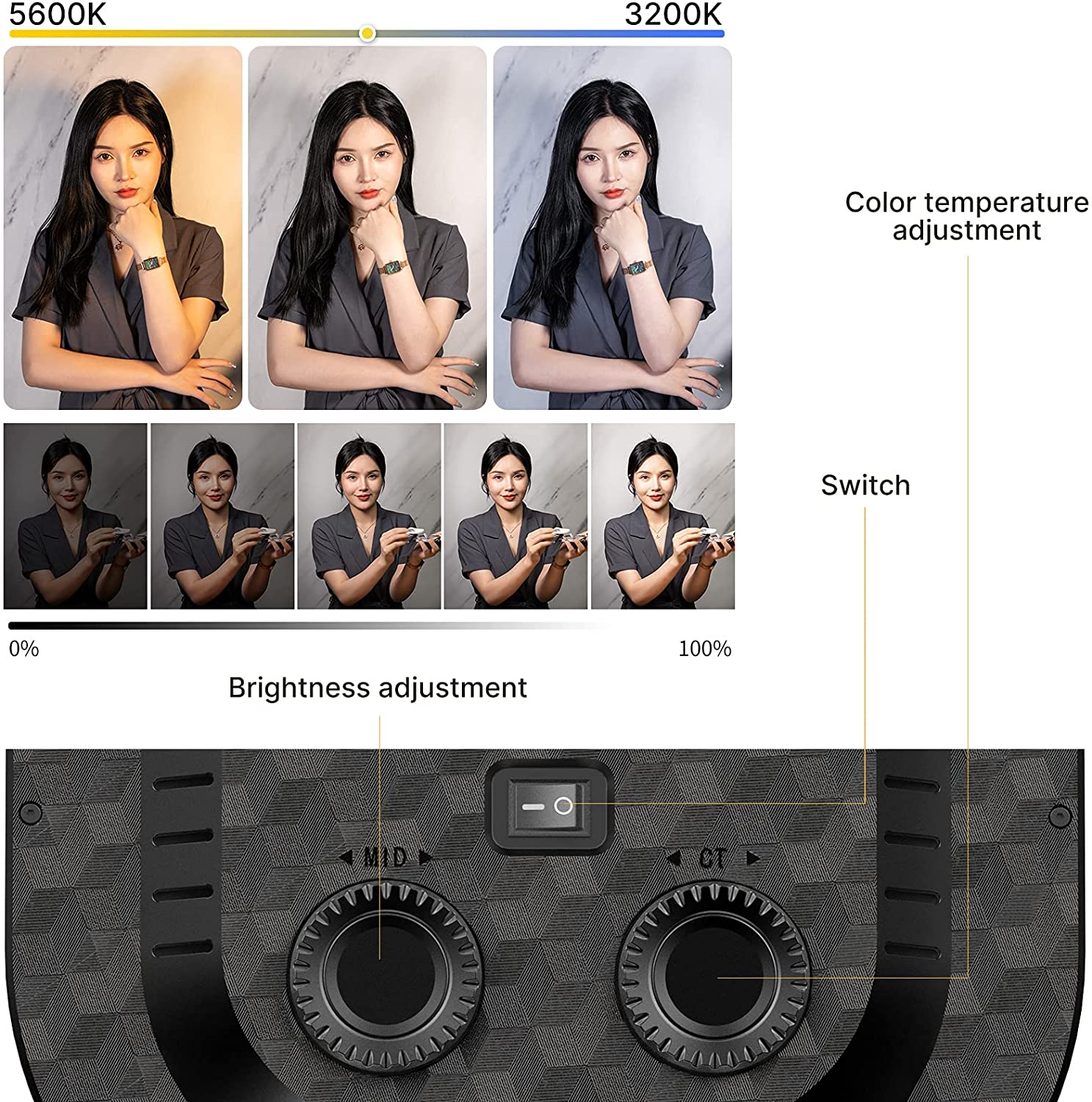 Luz Led Extensible para Escritorio Vijim K7
