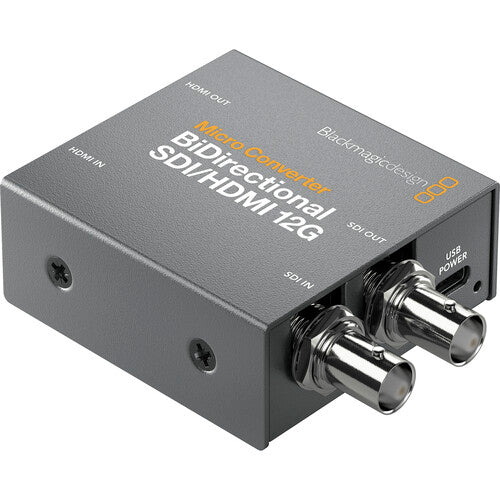 Micro Convertidor Bidireccional SDI/HDMI 12G con fuente de alimentación