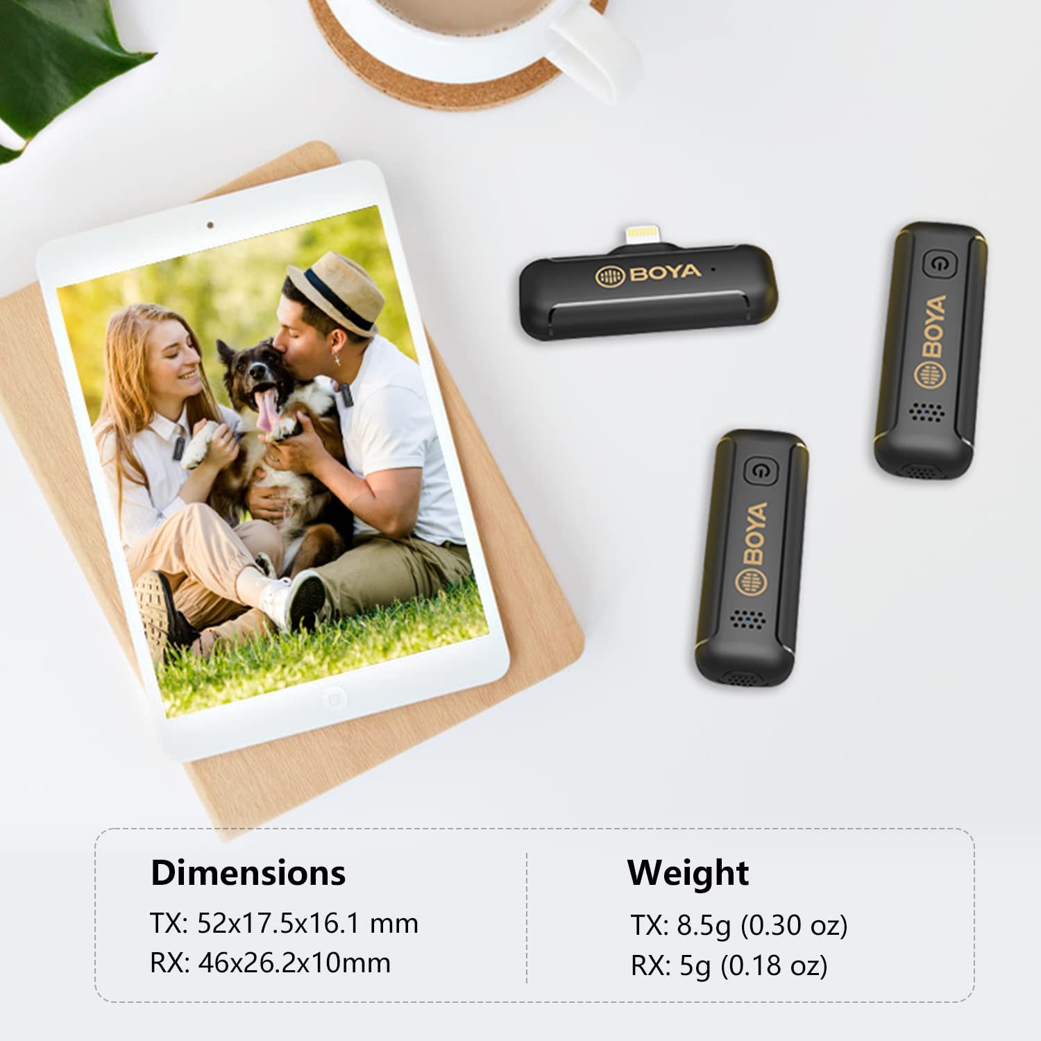 Micrófono Inalámbrico Doble Lightning Boya BY-WM3T2-D2 50 metros