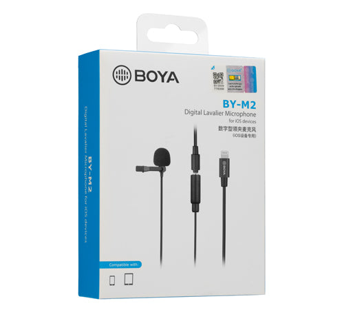 Micrófono Lavalier Boya BY-M2 para Iphone con Conector Lightning