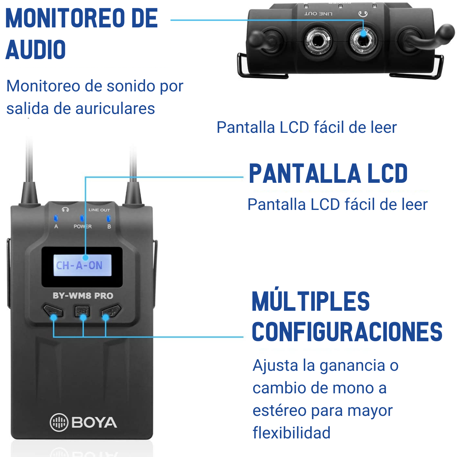 Sistema Micrófono Inalámbrico BY-WM8 Pro-K1