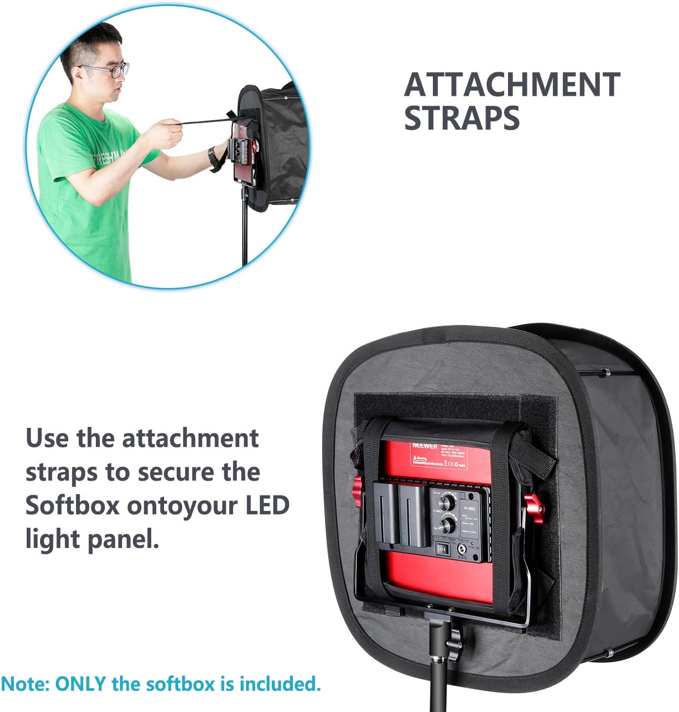 Softbox Neewer para Luz LED 660 41x17 cm