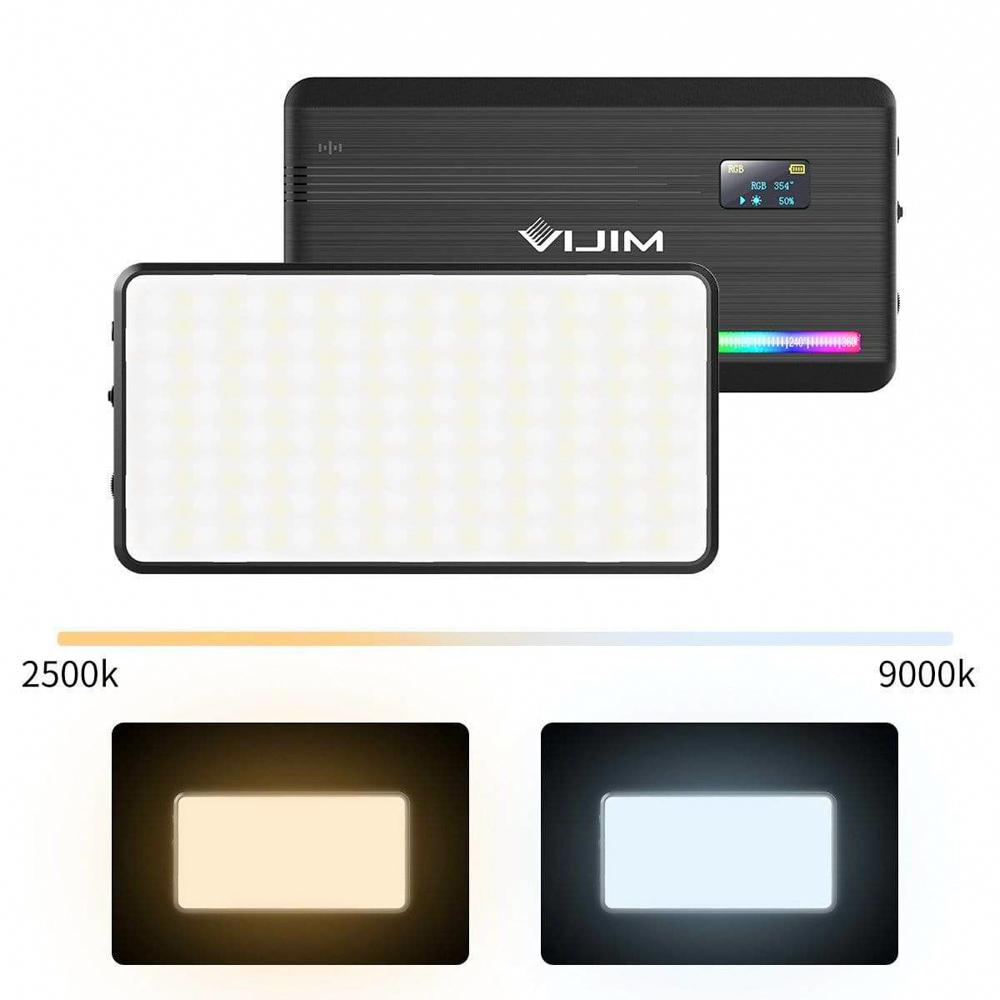 Luz LED RGB Vijim VL196 con Difusor y Panal