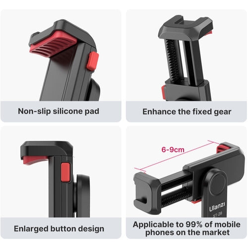 Ulanzi ST-06S - Soporte Multifuncional para Teléfonos con Zapata Fría y Rotación de 360 Grados