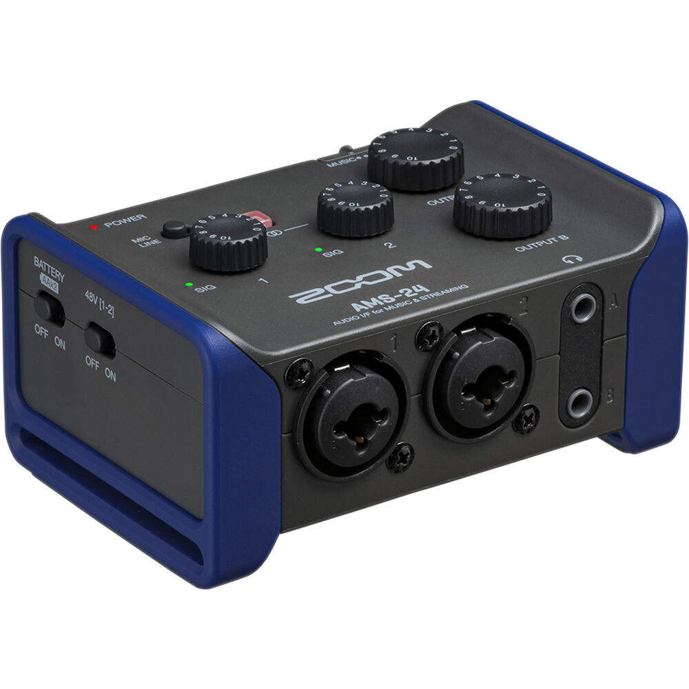 Interfaz de Audio 2x4 USB Para Streaming y Músicos Zoom AMS-24
