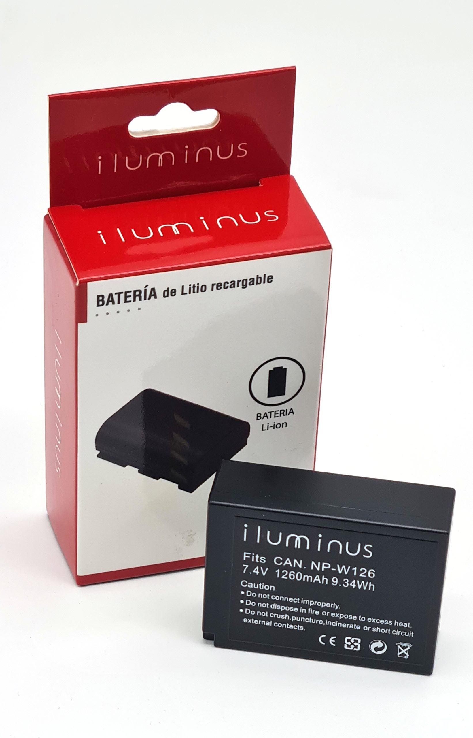 Batería Para Cámaras Fujifilm Que Usan Batería NP-W126S Iluminus