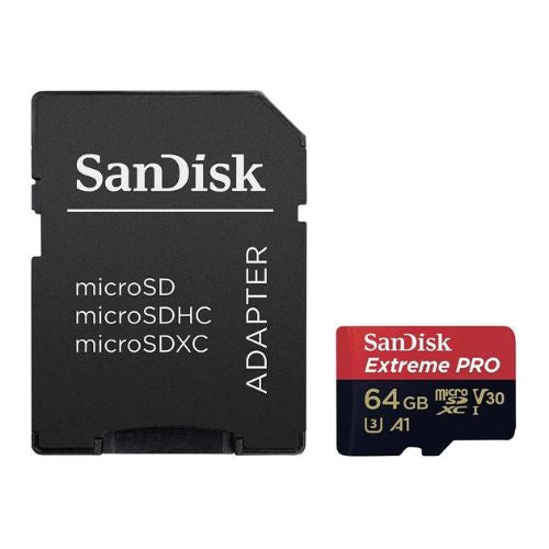 Tarjeta de Memoria MicroSD con adaptador 64GB 200MB/90MB 667X EXTREME PRO