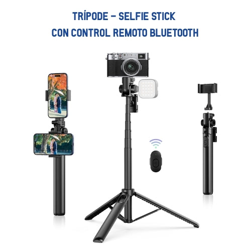 Kit Starter para Creadores | Trípode, Micrófono y Luz RGB (USB-C)