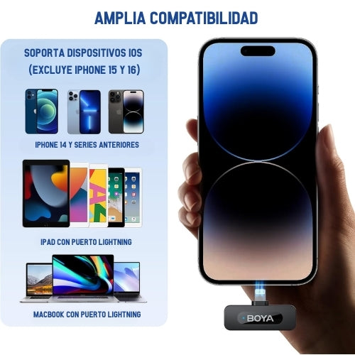 Kit Starter para Creadores | Trípode, Micrófono y Luz RGB (Lightning)