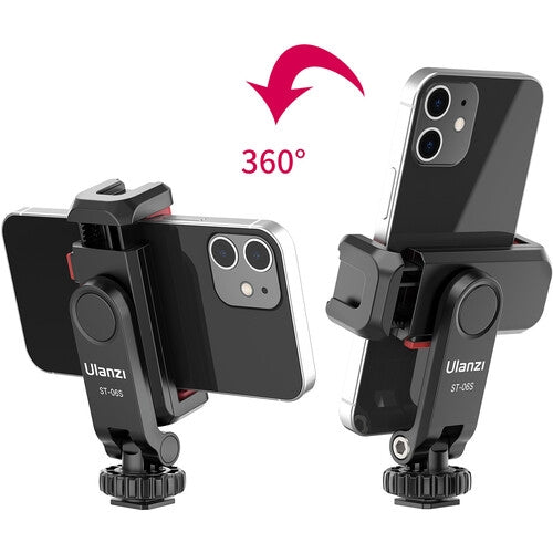 Ulanzi ST-06S - Soporte Multifuncional para Teléfonos con Zapata Fría y Rotación de 360 Grados