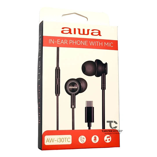 Audífonos Aiwa I30-TC Tipo C In-Ear