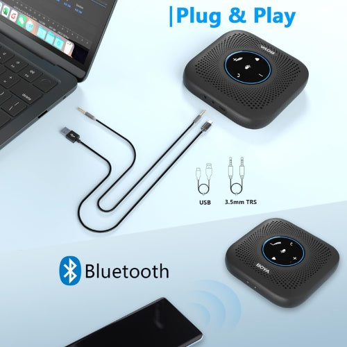 🎙️ BOYA Blobby Pro – Altavoz y Micrófono de Conferencia 360° con Bluetooth y Batería de Larga Duración