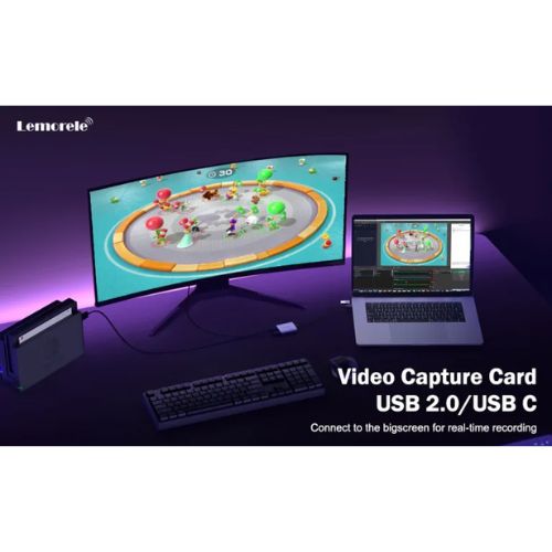 Capturadora de Video 1080P USB y USB-C Lemorele AC07