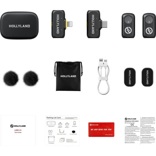 Hollyland LARK A1 Combo – Micrófono Inalámbrico Profesional para Smartphones