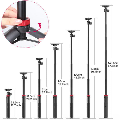 Trípode Extensible Ulanzi MT-44 con Soporte para Celular y Cámara