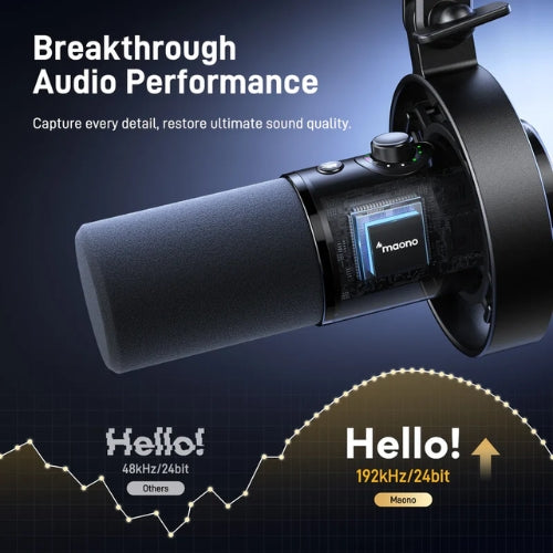Micrófono Dinámico Cardioide USB-C para Podcasting y Streaming Maono PD300X