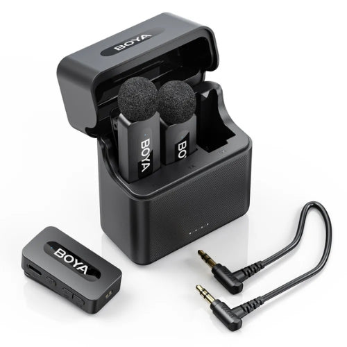 Micrófono Inalámbrico BOYA BY-V35 – Audio Profesional para Cámara - TRS 3.5 mm, 100 m de Alcance, 36 h de Batería