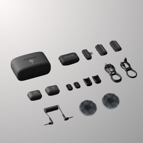 Hollyland LARK MAX 2 Combo – Micrófono Inalámbrico Profesional 32-bit Float para 2 Personas