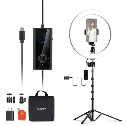 Kit de Luz de Anillo LED Bi-Color de 12" con Soporte Ajustable Neewer RH12B